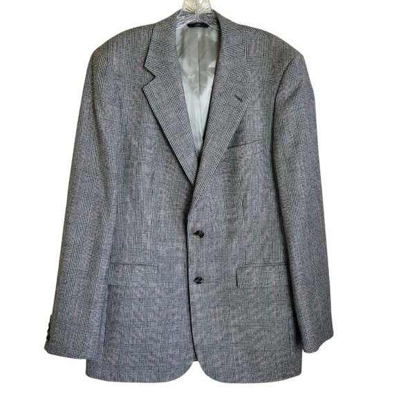 Vtg Y2k Brooks Brothers 346  Blazer Plaid Wool Sport Coat Jacket 42 L USA - Picture 1 of 10